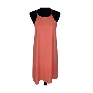 CAROLINE HILL Women Dress Size L Orange Halter Style Knee Length Sleeveless 56-2